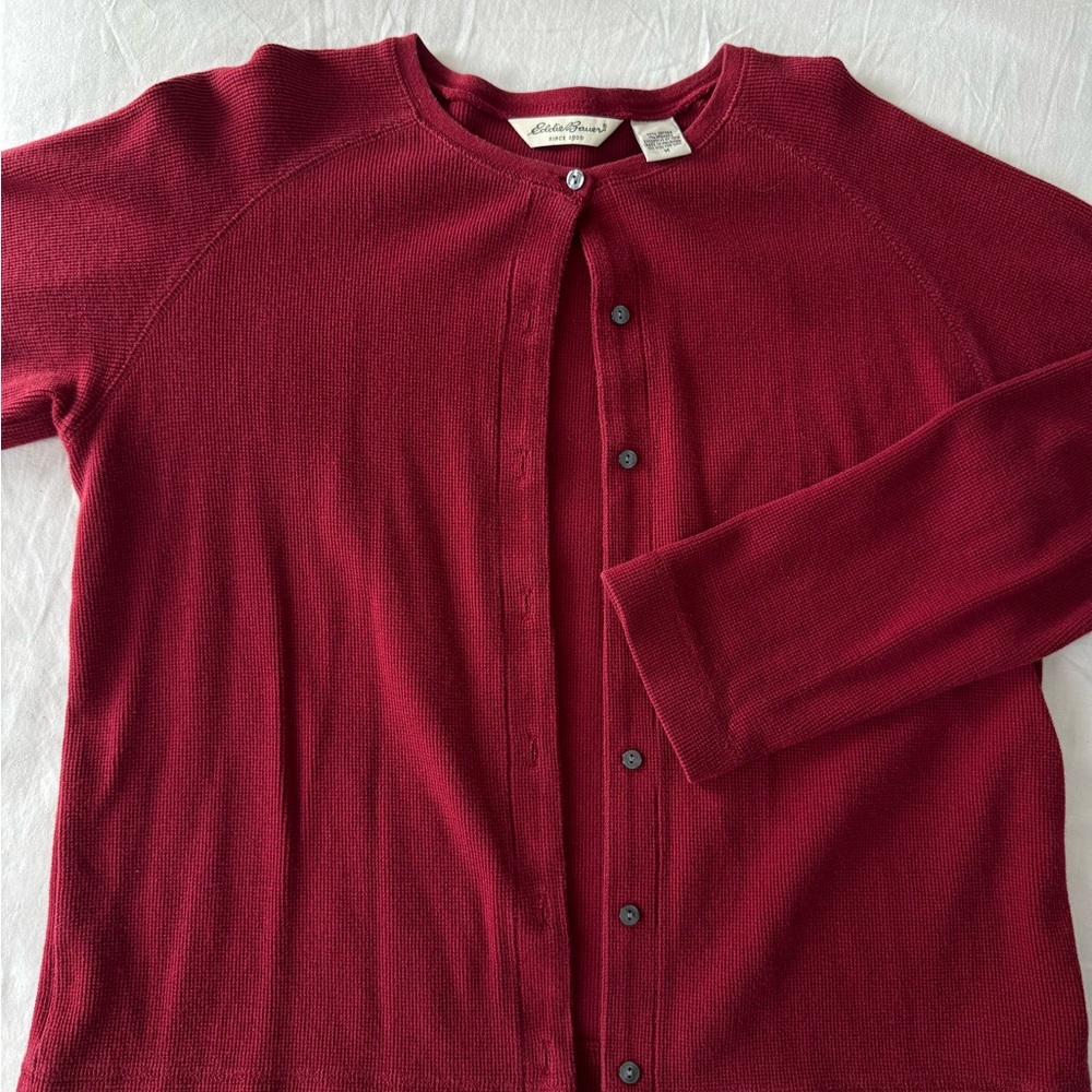 Eddie Bauer Waffle Button Up